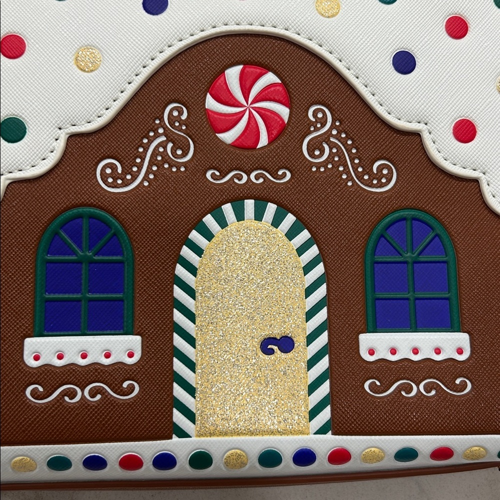 Mad Engine Gingerbread House Crossbody Bag Purse - Picture 2 of 16